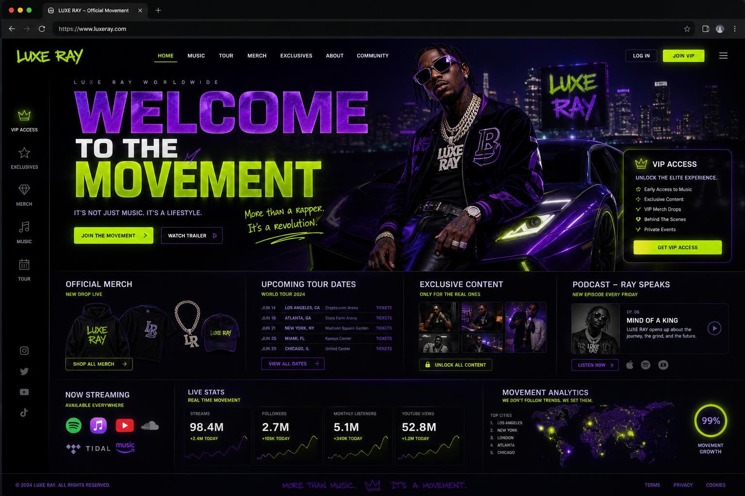 Landing page mockup
