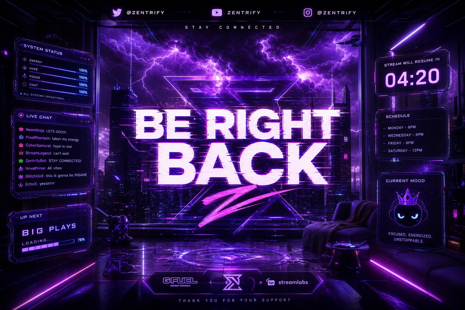 Be Right Back screen